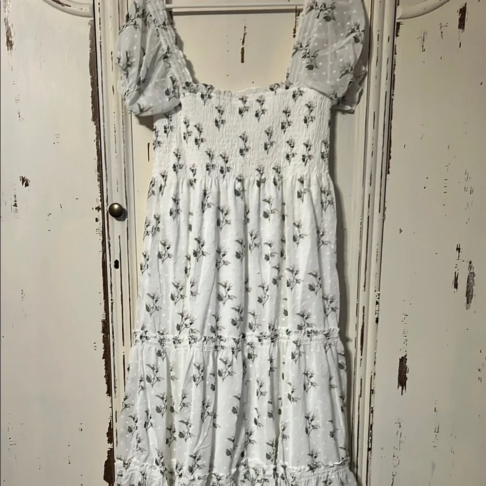 o.p.t White and Green Tiered Ruffled Sundress - Picture 9 of 12